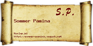 Sommer Pamina névjegykártya